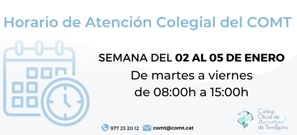 DESTACADA horarios COMT enero 2023