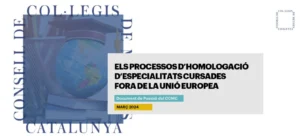 Destacada document de posició del CCMC_Els processos dhomologacio despecialitats cursades fora de la UnioEuropea